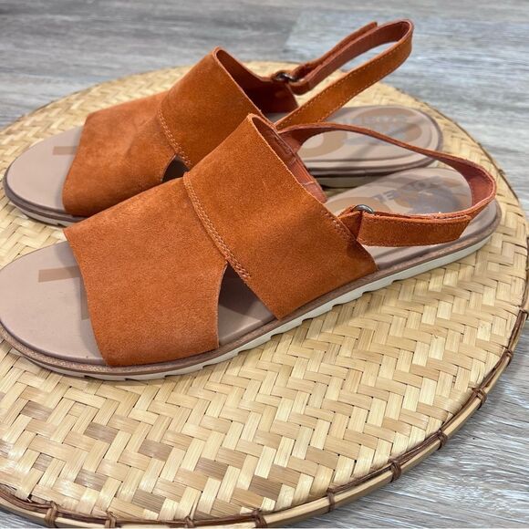 Sorel leather suede sling back sandal - Picture 5 of 6